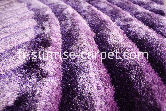 Tapis en soie polyester Shaggy 3D Polyester Silk Shaggy 3D design Rug